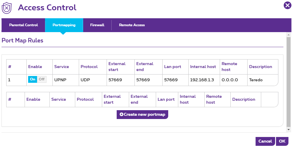 How do I set up a port forwarding on my B-box 3